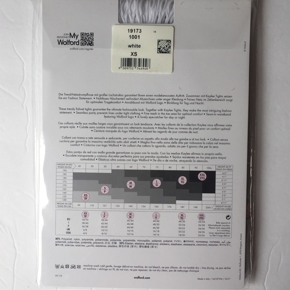 Wolford Madeline Fishnet Tights Size XS - Picture 6 of 7